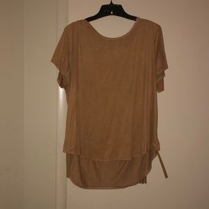 Caramel Tassel Back Shirt
